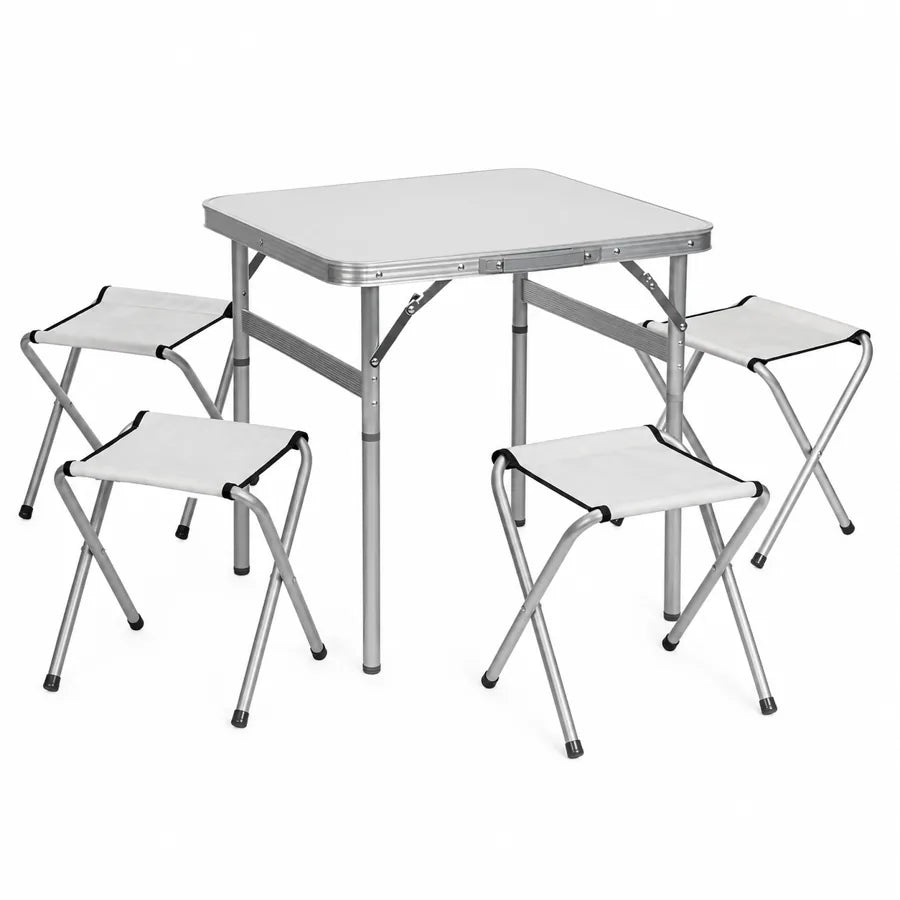 Mesa Dobrável Portátil com 4 Banquinhos dobráveis